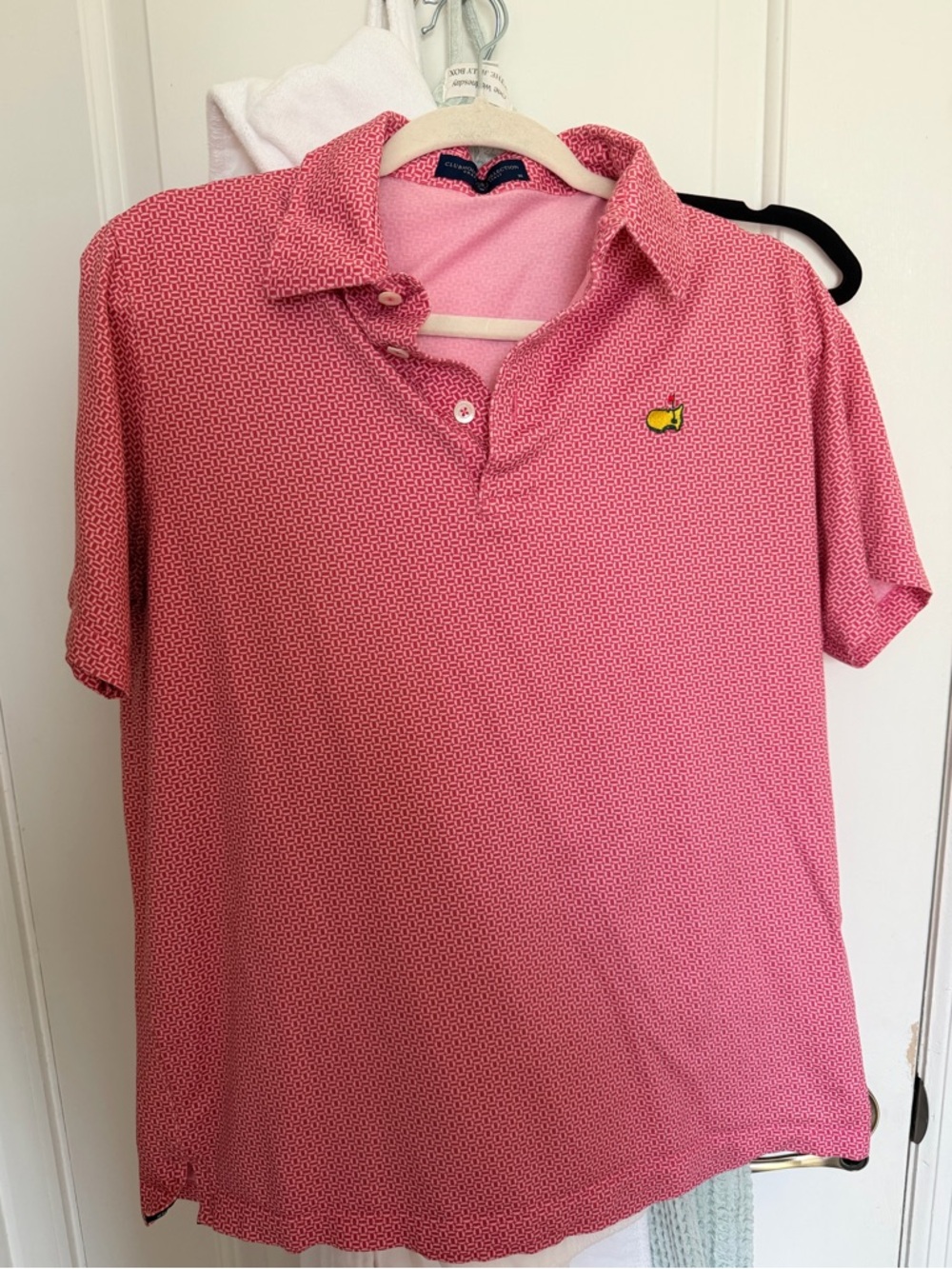 Men's Pink Patterned Masters shirt from ‘25 tournament